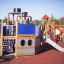 Steamboat ship with slide on a playground