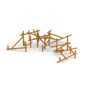 wooden climbing construction