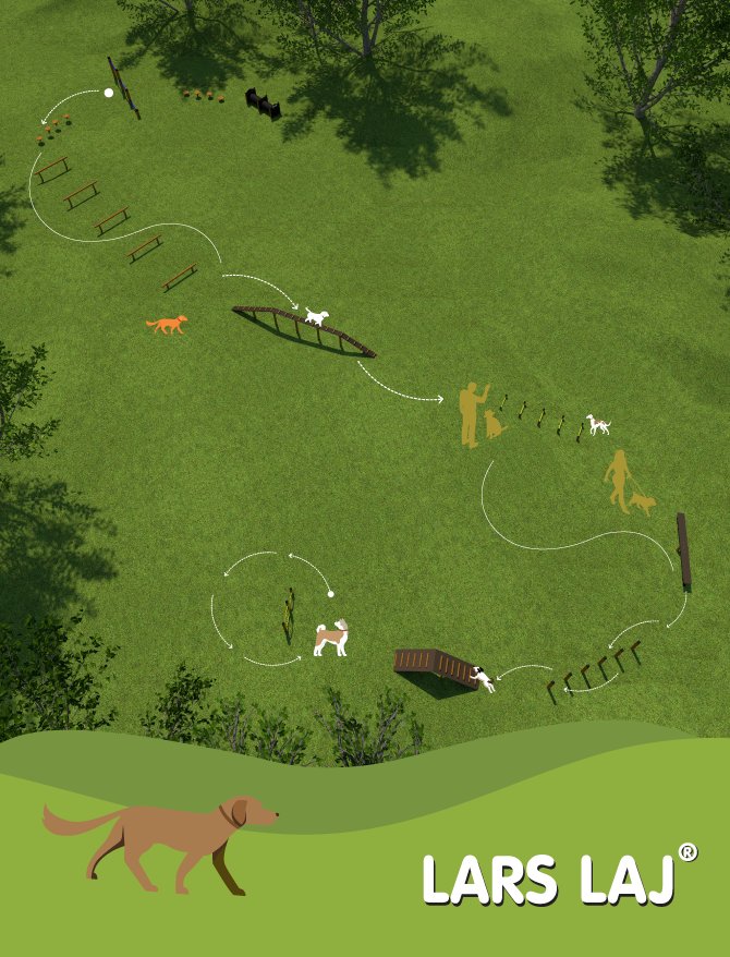 Dogs Obstacle Course Plandrawing by Lars Laj Lars Laj Dog Agility Course Plandrawing