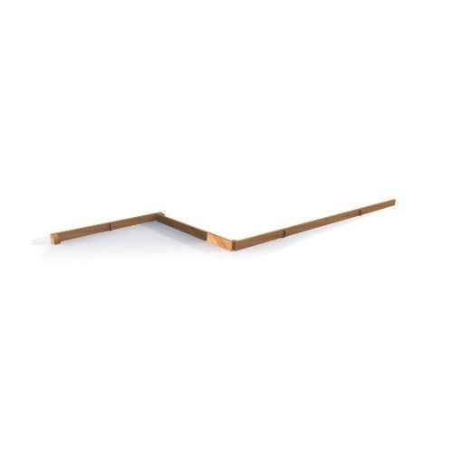 Larch Board Section Low made of wooden planks arranged in a right angle'