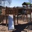Hexagon Modern Nature single slide playground structure.