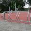 Metal Bike Stand in a public outdoor area.