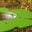 Green Clover Play Table with stainless steel basin.