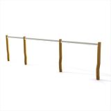 Triple Bay Robinia Swing Frame for 3 Seats & 1 Bird Nest