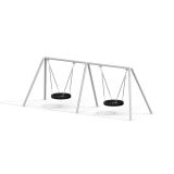 Double Bay Bird Nest (⌀ 90 cm) Galvanized Steel Swing