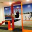 Person using the Ribbon Fitness II at an indoor fitness area.