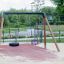 Outdoor Double Swing on a Playground