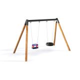 Tyre & Toddler Seat Wooden Swing