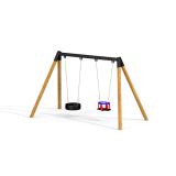 Tyre & Toddler Seat Wooden Swing