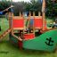 a colourful ship sandpit