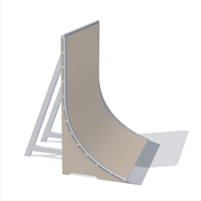 Wall Ramp skateboarding equipment.