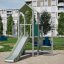 Observatory with a slide playground equipment in urban park setting
