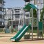 Viewpoint with a slide playground equipment in a residential area.