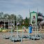 Balance course II playground climbing and balancing structure with children playing