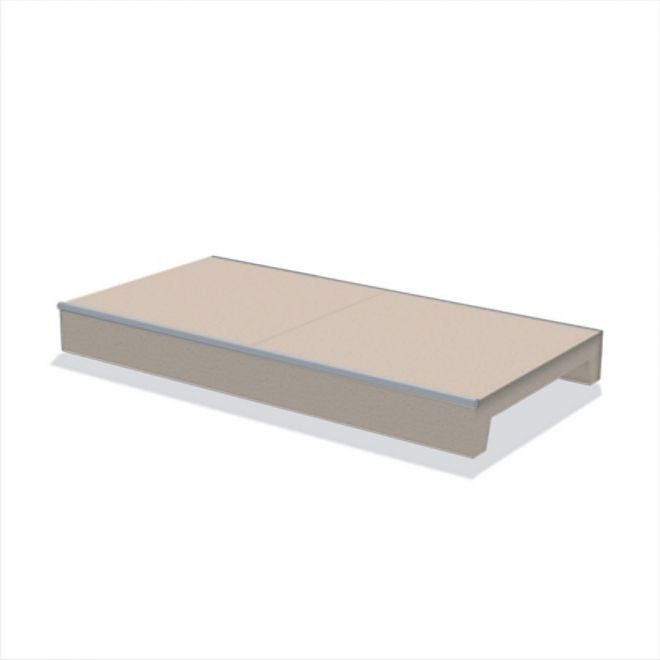 A rectangular wooden platform, Walk Box, for playgrounds.