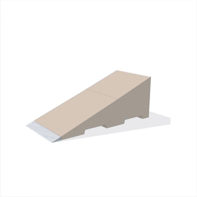 Skate Bank II beige skateboard ramp for park and street tricks.