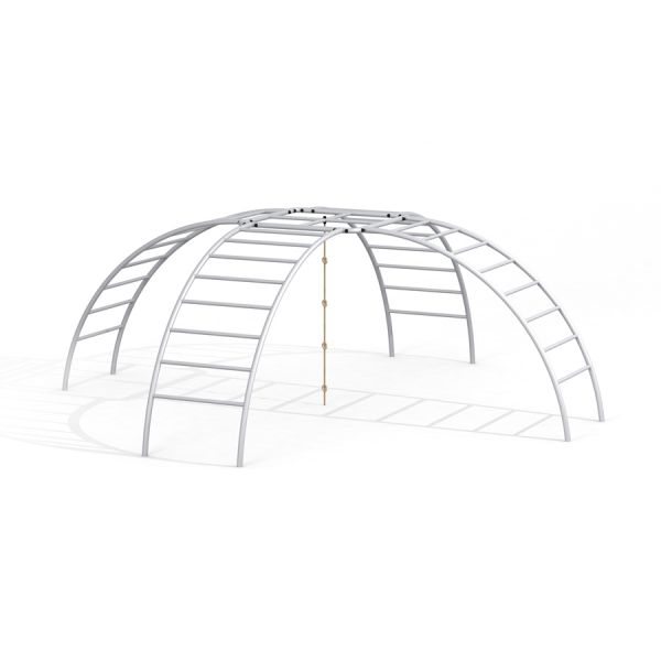 Cross Climber steel structure playground equipment with climbing ropes