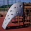 Climbing structure on playground, Challenger Aztec.
