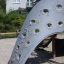 Climbing wall of Challenger Aztec playground equipment in a park.