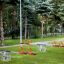 2 playground seesaws installed on the grass