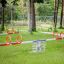 a double seesaw on the playground in the park