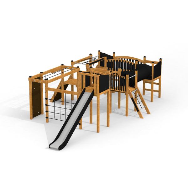 Play structure Searobber Castle with slide and climbing elements