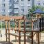 King-Kong Nature II castle with slide in a playground