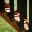 Wooden stairs detail of Space Station Nature castle with slide
