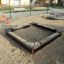 A black sandpit from Lars Laj playgrounds