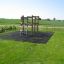 Sherwood wooden playhouse in a grassy outdoor area.