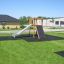 Playground structure with slide and climbing wall - Yosemite.