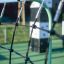 Dolphin steel structure playground with climbing net and towers