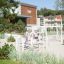 white wooden playground ship in the seaside resort