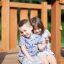 children on the wooden playground