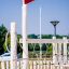 white wooden playground