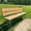 Bench, Steel Construction in a park setting.