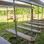 Dolomiti playground wooden hanging bridge for children.