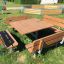 Table & Bench Quadro outdoor wooden seating arrangement.