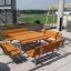 Table & Bench Quadro outdoor set on a terrace.