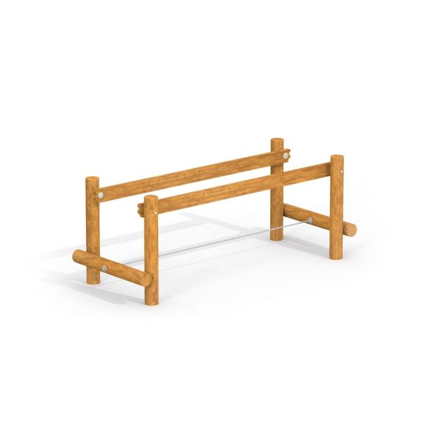 Wooden balance beam playground equipment Alaska.