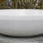 Concrete outdoor bowl-shaped planter Fossano.