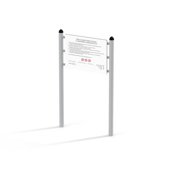 Information board with two metal poles - Yukon.