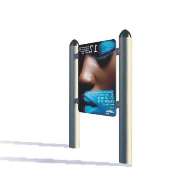 Outdoor Parana sign display with two metal posts