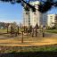 Outdoor playground equipment Sahara in a residential area park.