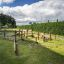 Outdoor obstacle course Sahara for children in a grassy area.