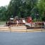 Playground with Locomotive with cars Nature train playhouse.