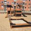 outdoor playground set with a slide