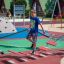 Children playing on the Wonderland Trim Trail playground equipment.