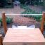 Wooden playground structure with wide slide, Hill Slide Wide h120