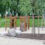 Panther wooden playhouse in a park setting